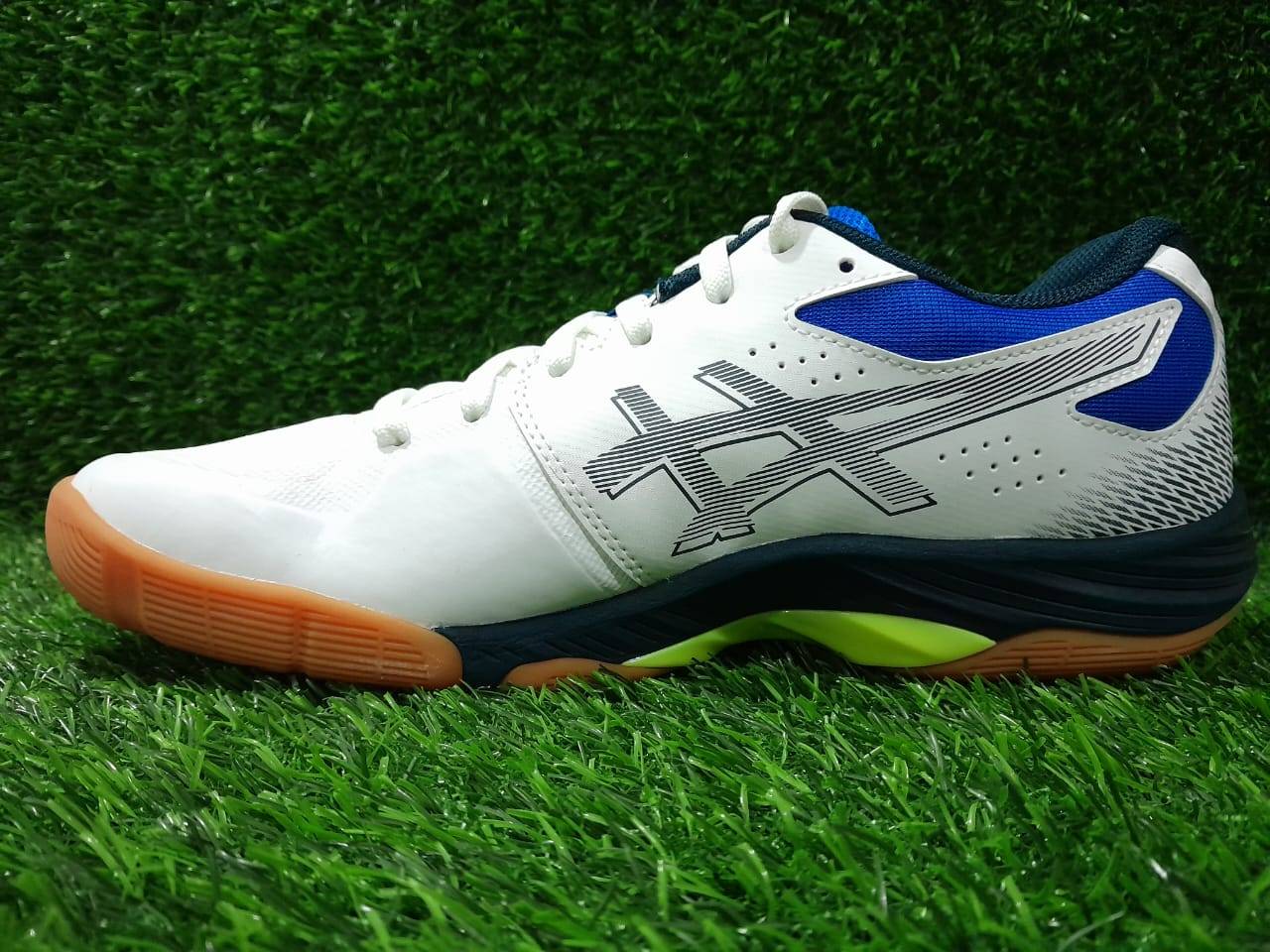 Asics Blade FF Badminton Shoes WHITE ILLUSION BLUE