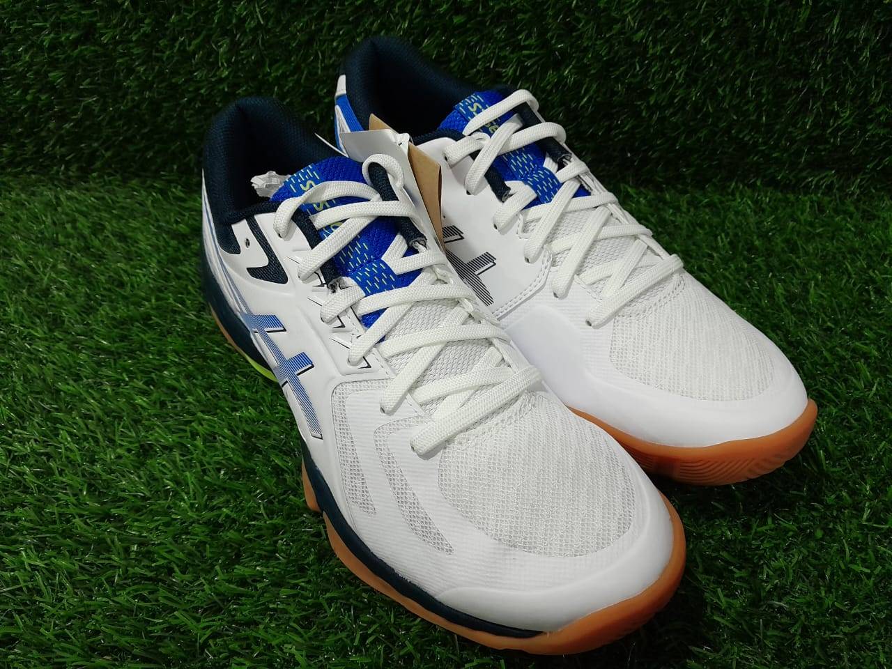 Asics Blade FF Badminton Shoes WHITE ILLUSION BLUE