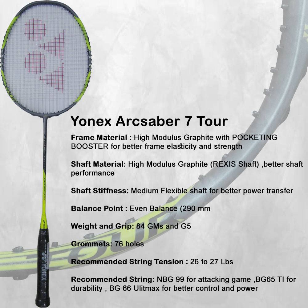 Yonex Arcsaber 7 Tour Badminton Racket