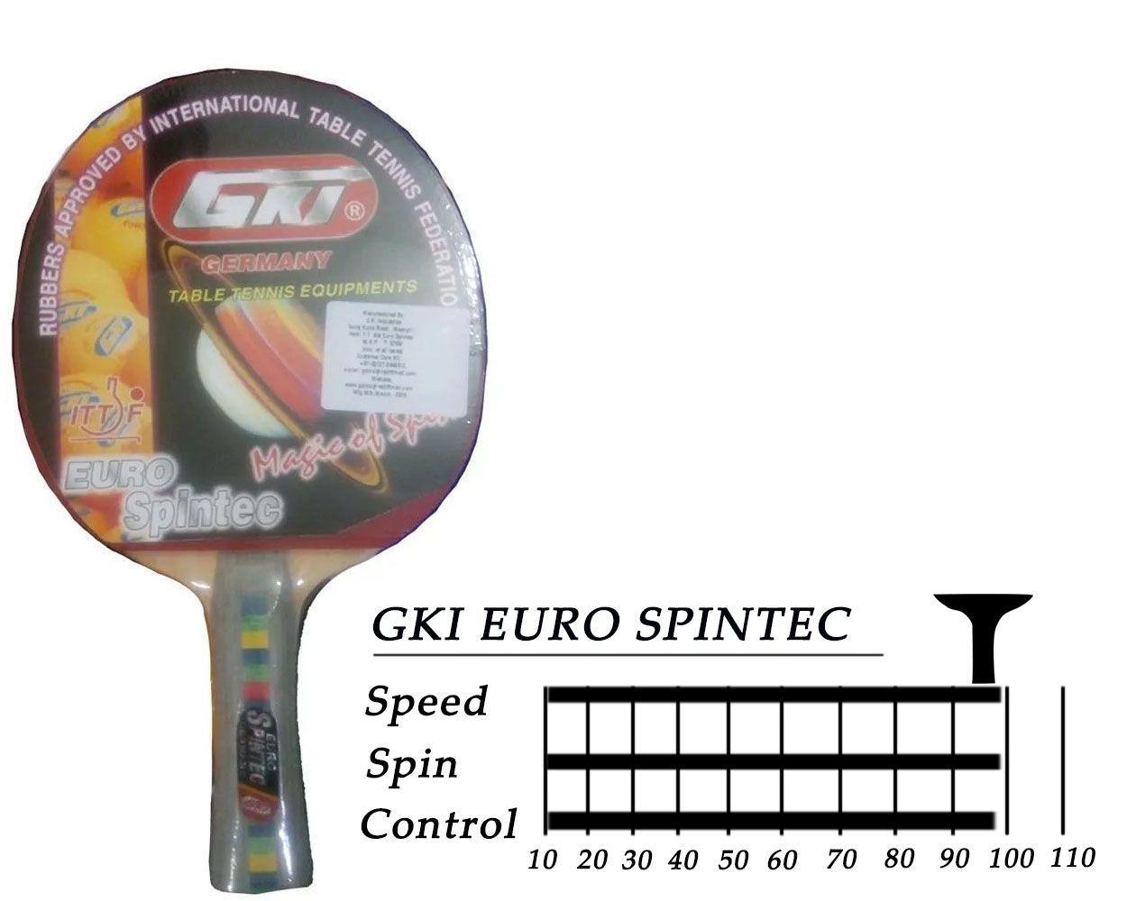  GKI Euro Spintec Table Tennis Racquet