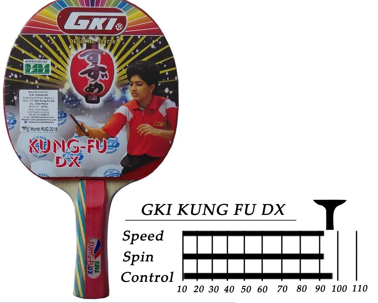 GKI Kung Fu Dx Table Tennis Racquet